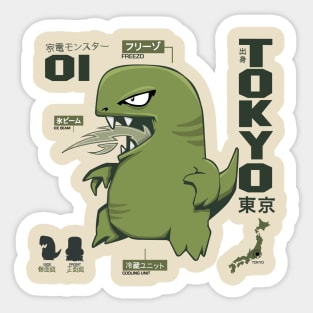 Tokyo Freezo Monster, Cute Kawaii monster Sticker